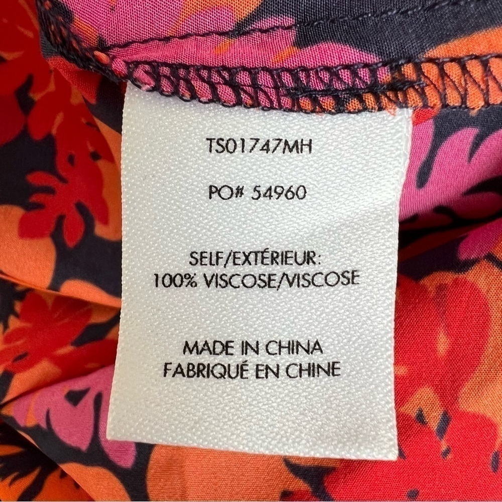 Derek Lam 10 Crosby Aria Floral Tassels Tie Blouse Lightweight Boho Multi Sz 2 - Picture 10 of 12